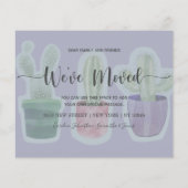 Budget Cactus Watercolor Nieuwe Huis Aankondiging (Achterkant)