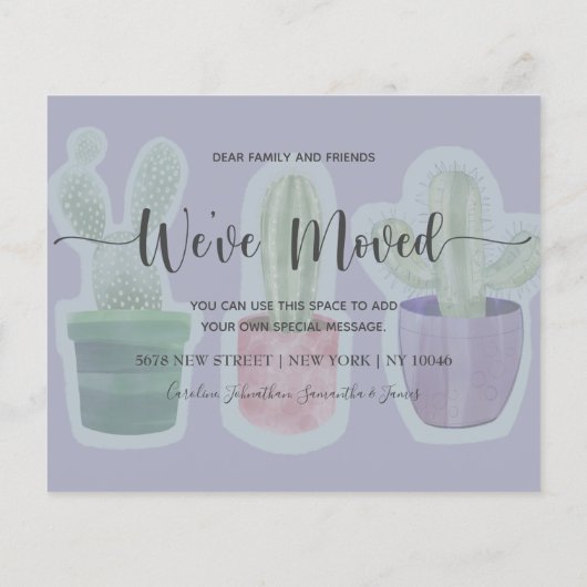 Budget Cactus Waterverf Nieuwe bekendmaking thuisb (Achterkant)