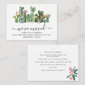 Budget Cactus We hebben nieuwe Home Moving Kaart v Notitiekaartje (Voorkant / Achterkant)