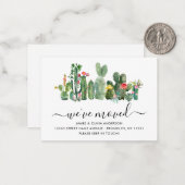 Budget Cactus We hebben nieuwe Home Moving Kaart v Notitiekaartje (Voorkant / Achterkant in situ)