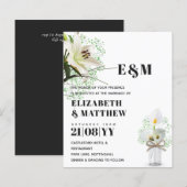 BUDGET Calla Lilies Chic Shabby Wedding Invite (Voorkant / Achterkant)