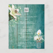 BUDGET Calla Lilies Chic Shabby Wedding Invite (Achterkant)
