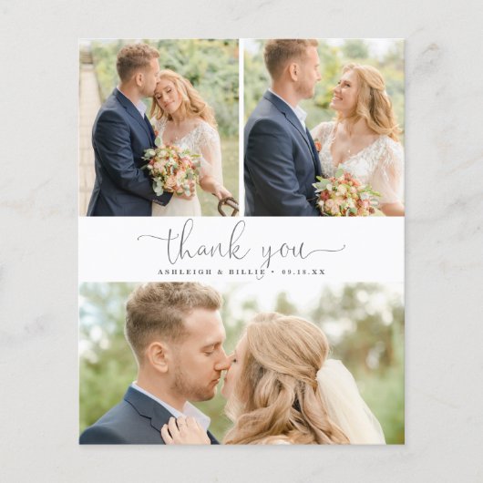 Budget Calligrafie 3 Foto Collage Hartelijk dank (Voorkant)