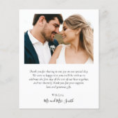 Budget Calligrafie Collage Weddenschap Bedankt Fly Flyer (Achterkant)