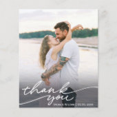 Budget Calligrafie Scriptbruiloft Foto Dank u (Voorkant)