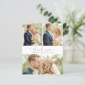 Budget Calligraphy 3 Photo Collage Thank You (Staand voorkant)