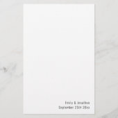 Budget Calligraphy Minimalist Wedding Menu (Achterkant)