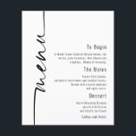 Budget Calligraphy Minimalist Wedding Menu<br><div class="desc">GEEF NOTA Er zijn twee papieren opties om van voor deze grootte (4.5 x 5.6") in de waaier van de Begroting te kiezen. Voor dit product zou ik de halfglansmachine, een 110 gsm-kaartvoorraad, sterk willen aanbevelen, vergelijkbaar in dikte met een briefkaart. De Satin-optie is een veel dunner papier van 80...</div>