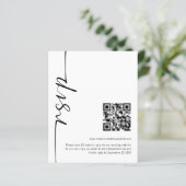 Budget Calligraphy QR Code Wedding RSVP (Staand voorkant)