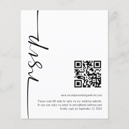 Budget Calligraphy QR Code Wedding RSVP