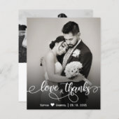Budget Calligraphy Script Wedding Love and Bedankt (Voorkant / Achterkant)