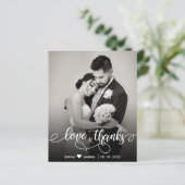 Budget Calligraphy Script Wedding Love and Bedankt (Staand voorkant)