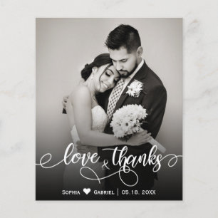 Budget Calligraphy Script Wedding Love and Bedankt