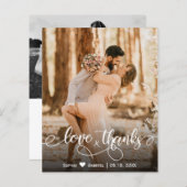 Budget Calligraphy Script Wedding Love and Bedankt (Voorkant / Achterkant)