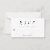 Budget Calligraphy Wedding RSVP Kaarten Notitiekaartje (Voorkant)