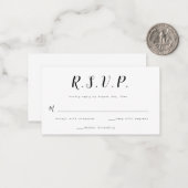 Budget Calligraphy Wedding RSVP Kaarten Notitiekaartje (Voorkant / Achterkant in situ)