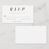 Budget Calligraphy Wedding RSVP Kaarten Notitiekaartje (Voorkant / Achterkant)
