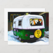 Budget Camper Retro in ruste  beweging (Voorkant / Achterkant)