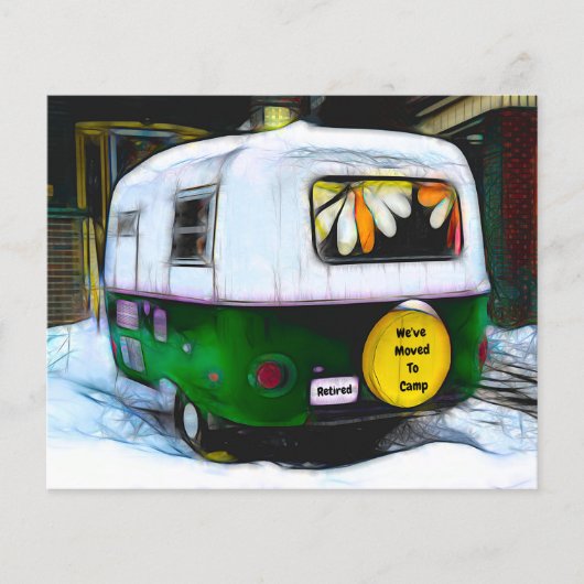 Budget Camper Retro in ruste  beweging (Voorkant)