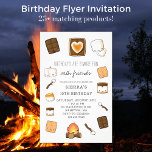 Budget Camping S'Mores Bonfire Birthday Party Flyer<br><div class="desc">❤️ Bespaar geld op het ontwerp van onze verjaardagsfeestdag, dat nu op budgetvliegers staat! Viel hun verjaardag buiten rond het kampvuur met hun vrienden. De uitnodiging van onze schattige verjaardagsfeestdag is onaardig, met de mores van de zusters rond de randen. Chocolade bars, grahams, marshmallow, campfire en s'mores maken dit kawaii-ontwerp...</div>