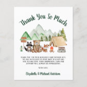 Budget Camping Woodland Baby shower Dank u (Voorkant)