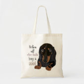 Budget Canvas tas "Hug a dog" Dachshund (Voorkant)
