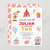 Budget carnaval Circus Tent Clown Popcorn Birthday (Voorkant / Achterkant)