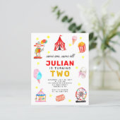 Budget carnaval Circus Tent Clown Popcorn Birthday (Staand voorkant)