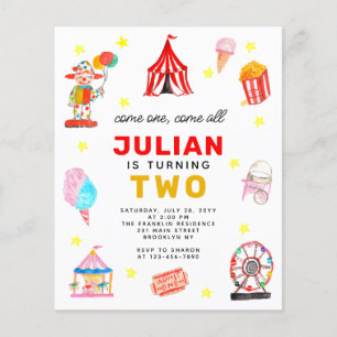 Budget carnaval Circus Tent Clown Popcorn Birthday