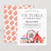 Budget Carnival Circus Festival Party Kind Birthda (Voorkant / Achterkant)