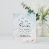 Budget Casual op het strand bruiloft uitnodiging (Staand voorkant)