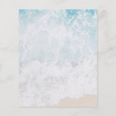 Budget Casual op het strand bruiloft uitnodiging Flyer (Achterkant)