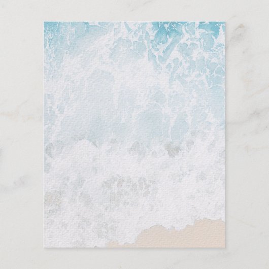 Budget Casual op het strand bruiloft uitnodiging Flyer (Achterkant)