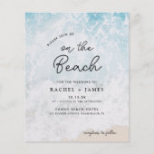 Budget Casual op het strand bruiloft uitnodiging Flyer (Voorkant)