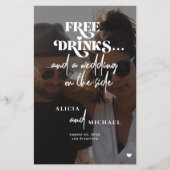 Budget casual trouwfoto QR save the date (Voorkant)