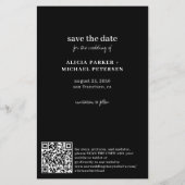 Budget casual trouwfoto QR save the date Flyer (Achterkant)