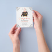 Budget Cauldron Halloween Baby shower Uitnodigen Flyer (Hand)