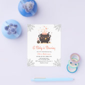 Budget Cauldron Halloween Baby shower Uitnodigen Flyer (Enkel)