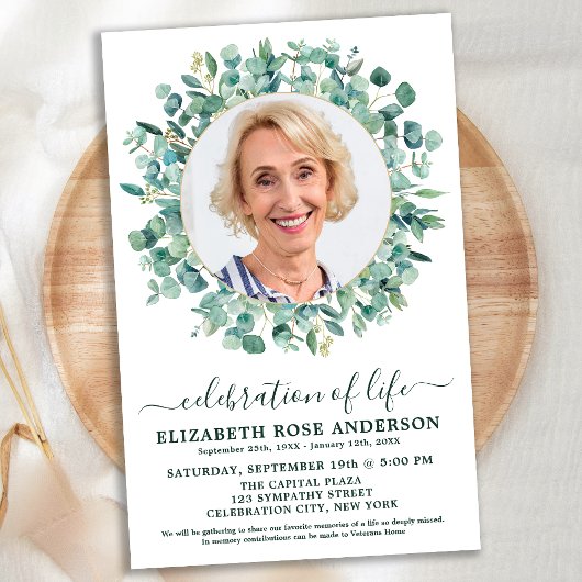 Budget Celebration Life Eucalyptus Photo Funeral