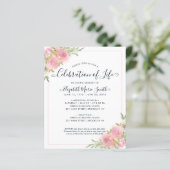 Budget Celebration of Life Pink Photo Funeral (Staand voorkant)