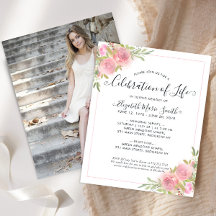 Budget Celebration of Life Pink Photo Funeral