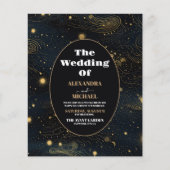 Budget Celestial Crescent Moon Gouden Bruiloft (Voorkant)