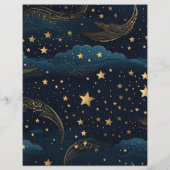 Budget Celestial Crescent Moon Gouden Bruiloft Flyer (Achterkant)