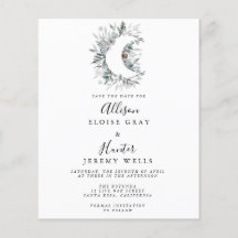 Budget Celestial Save the Date Flyer