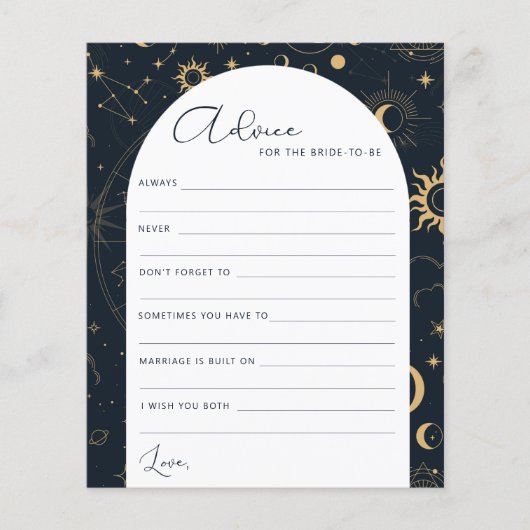 Budget Celestial Sun Moon Bride voor advies brochu Flyer (Voorkant)