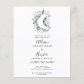 Budget Celestial Wedding Invitation Flyer (Voorkant)