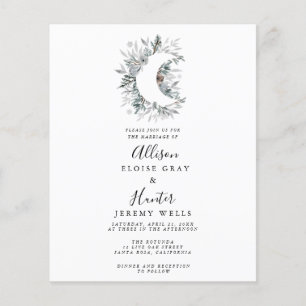 Budget Celestial Wedding Invitation Flyer