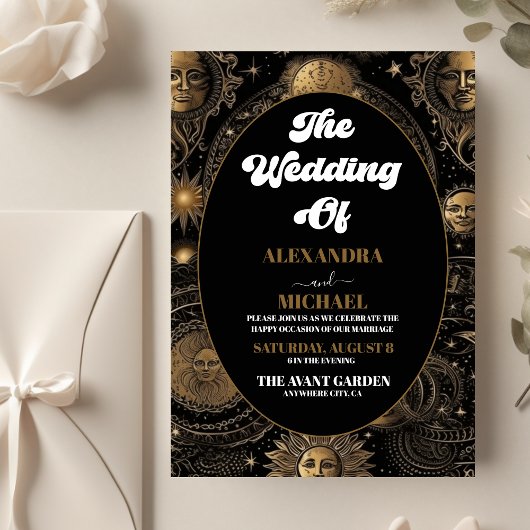 Budget Celestial Zwart Goud Bruiloft