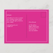 BUDGET CERISE PINK Modern Core Weddenschap Briefkaart (Achterkant)