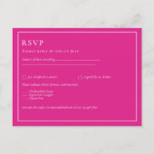 BUDGET CERISE PINK Modern Core Weddenschap Briefkaart (Voorkant)